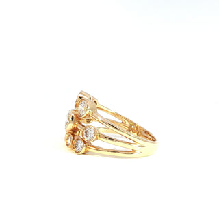 18K YELLOW GOLD DIAMOND RING