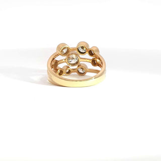 18K YELLOW GOLD DIAMOND RING