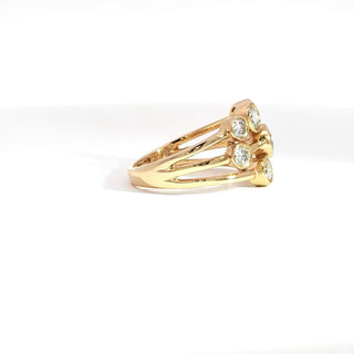 18K YELLOW GOLD DIAMOND RING