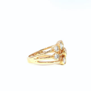 18K YELLOW GOLD DIAMOND RING