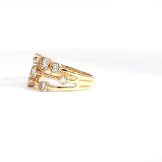 18K YELLOW GOLD DIAMOND RING