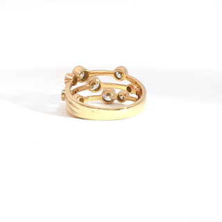 18K YELLOW GOLD DIAMOND RING