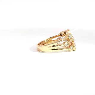18K YELLOW GOLD DIAMOND RING