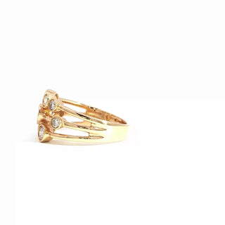 18K YELLOW GOLD DIAMOND RING