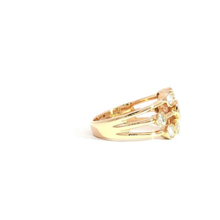 18K YELLOW GOLD DIAMOND RING