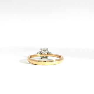 18K PLATINUM YELLOW GOLD DIAMOND RING