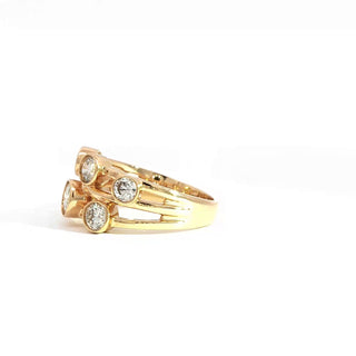 18K YELLOW GOLD DIAMOND RING