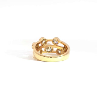 18K YELLOW GOLD DIAMOND RING