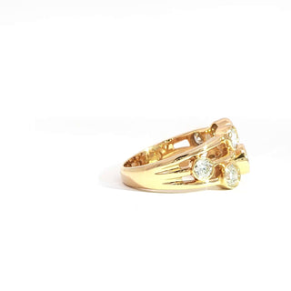 18K YELLOW GOLD DIAMOND RING