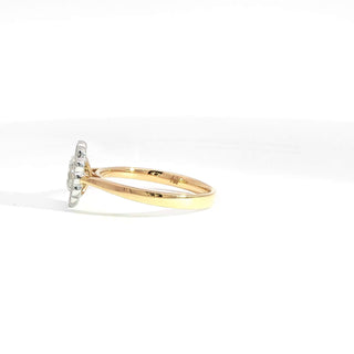 18K WHITE YELLOW GOLD DIAMOND RING