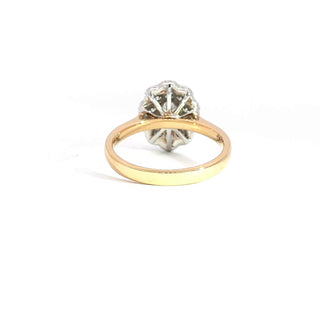 18K YELLOW GOLD WHITE HEAD DIAMOND RING