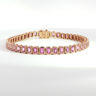 18K ROSE GOLD PINK SAPPHIRE BRACELET