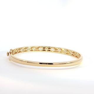 18K YELLOW GOLD DIAMOND BANGLE