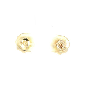 9KT YELLOW GOLD TURQUOISE DIAMOND EARRINGS