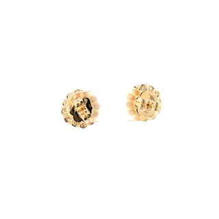 18K YELLOW GOLD MANDARIN GARNET DIAMOND EARRINGS