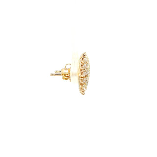 18K YELLOW GOLD DIAMOND EARRINGS