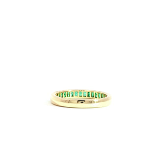 18K YELLOW GOLD EMERALD RING