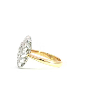 18K WHITE YELLOW GOLD DIAMOND RING