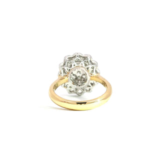 18K WHITE YELLOW GOLD DIAMOND RING