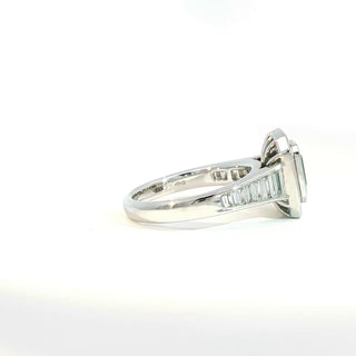 PLATINUM EMERALD DIAMOND RING