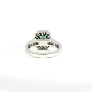 PLATINUM EMERALD DIAMOND RING