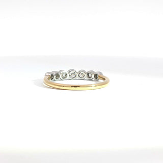 18K YELLOW WHITE GOLD DIAMOND RING