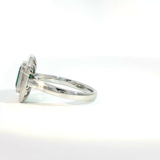 PLATINUM EMERALD DIAMOND RING
