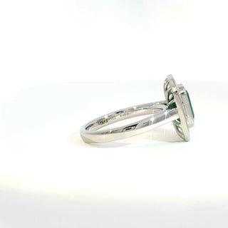 PLATINUM EMERALD DIAMOND RING