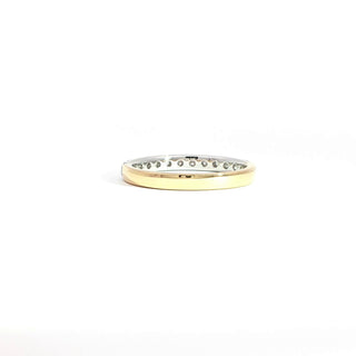 18K WHITE YELLOW GOLD DIAMOND RING