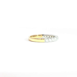 18K WHITE YELLOW GOLD DIAMOND RING