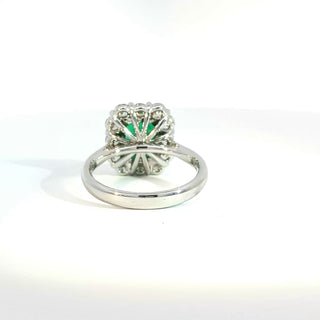 PLATINUM EMERALD DIAMOND RING