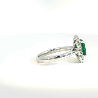 PLATINUM EMERALD DIAMOND RING