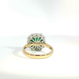 18K Yellow Gold Sapphire and Diamond Ring