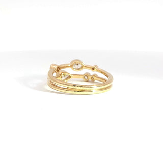 18K YELLOW GOLD DIAMOND RING