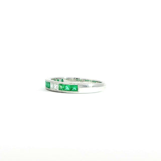 PLATINUM EMERALD DIAMOND RING