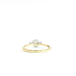 18K YELLOW WHITE GOLD DIAMOND RING