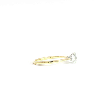 18K YELLOW WHITE GOLD DIAMOND RING
