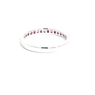 18KT WG RUBY AND DIAMOND BAND