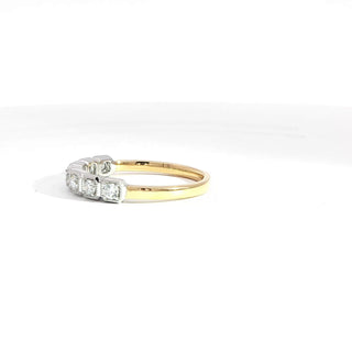 18K WHITE YELLOW GOLD DIAMOND RING