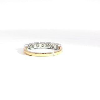 18K WHITE YELLOW GOLD DIAMOND RING