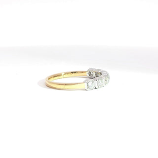 18K WHITE YELLOW GOLD DIAMOND RING