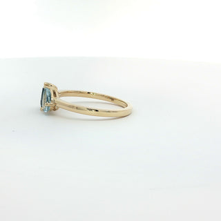 9KT YELLOW GOLD LONDON BLUE TOPAZ SBT RING