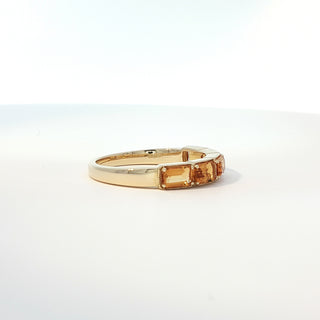 9KT YELLOW GOLD CITRINE RING