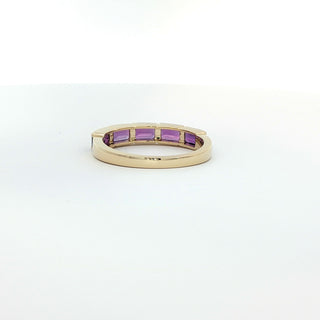 9KT YELLOW GOLD AMETHYST RING