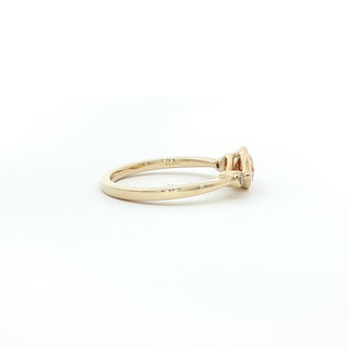9KT YELLOW GOLD CITRINE DIAMOND RING