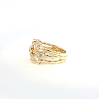 18K YELLOW GOLD DIAMOND RING