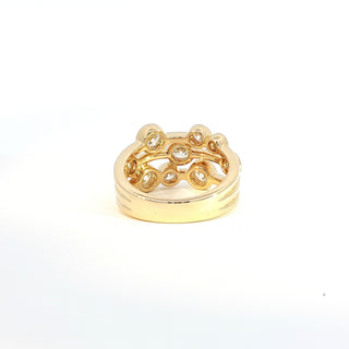 18K YELLOW GOLD DIAMOND RING