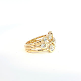 18K YELLOW GOLD DIAMOND RING