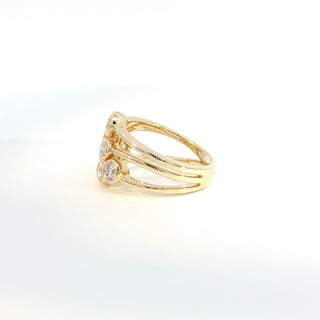 18K YELLOW GOLD DIAMOND RING