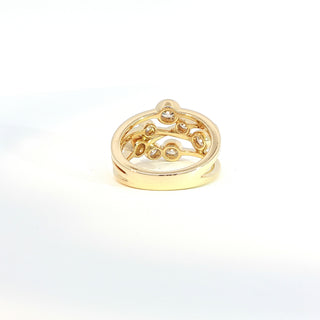 18K YELLOW GOLD DIAMOND RING